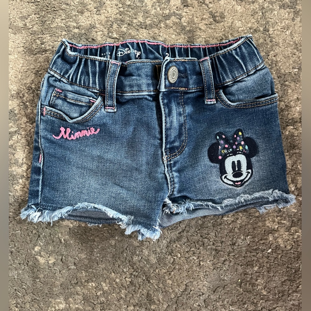 Baby Gap Minnie Mouse Denim Toddler Shorts - size 2